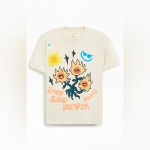 PacSun Lost & Found Puff Graphic T-Shirt in Sand.